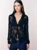 SHIFFON SHIRT | שחור
