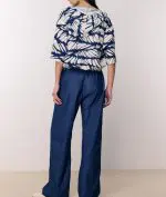 ⁦VENICE BUTTON-UP | נייבי מחולק⁩ – תמונה ⁦4⁩