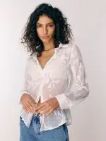 SHIFFON SHIRT | לבן