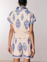 ⁦JAFFA TOP |  כחול רקום⁩ – תמונה ⁦5⁩