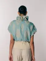 ⁦JAFFA TOP |  טורקיז רקום⁩ – תמונה ⁦2⁩