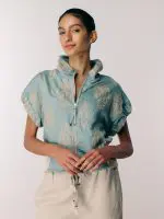 JAFFA TOP |  טורקיז רקום