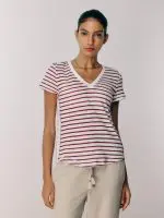 SUN TOUCH T | בורדו פסים