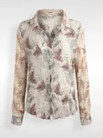 ⁦SHIFFON SHIRT | חאקי אפור⁩ – תמונה ⁦2⁩