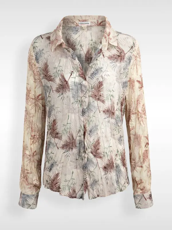 SHIFFON SHIRT | חאקי אפור