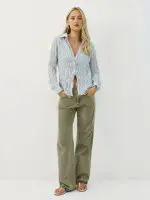 ⁦CARGO JEANS | ירוק זית⁩ – תמונה ⁦3⁩