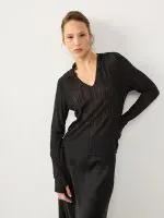 ⁦T HOODIE LIGHT SHIRT | שחור⁩ – תמונה ⁦3⁩