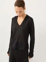 ⁦T HOODIE LIGHT SHIRT | שחור⁩ – תמונה ⁦4⁩