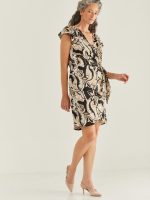 ⁦EMILY DRESS | בז' שחור⁩ – תמונה ⁦3⁩