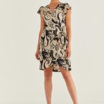 EMILY DRESS | בז' שחור