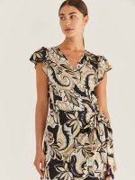 ⁦EMILY DRESS | בז' שחור⁩ – תמונה ⁦4⁩