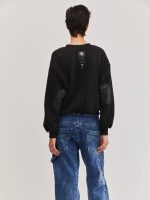 ⁦סוודר ניקי | שחור⁩ – תמונה ⁦5⁩