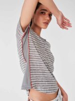 ⁦T-BEST SHIRT | אפור מחולק⁩ – תמונה ⁦2⁩