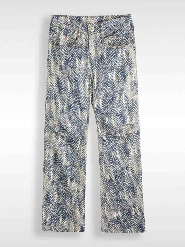 PRINTED LIGHT DENIM | כחול מודפס