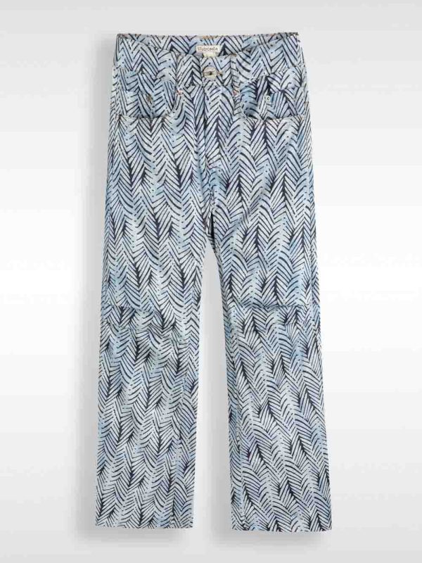 PRINTED LIGHT DENIM | כחול מחולק