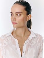 ⁦WRINKLED SHIRT| לבן⁩ – תמונה ⁦5⁩