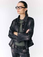 ⁦MID JACKET | שחור מחולק⁩ – תמונה ⁦2⁩