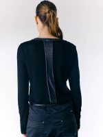 ⁦NICKY LONG T SHIRT | שחור⁩ – תמונה ⁦4⁩