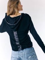 ⁦HOODIE TSHIRT | שחור⁩ – תמונה ⁦2⁩