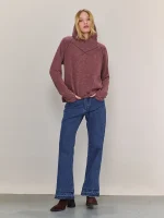 ⁦WASHED HOODIE SHIRT | בורדו⁩ – תמונה ⁦2⁩