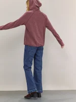 ⁦WASHED HOODIE SHIRT | בורדו⁩ – תמונה ⁦6⁩