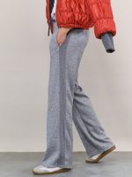 ⁦FEEL KNIT PANTS | אפור⁩ – תמונה ⁦2⁩