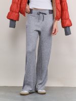 ⁦FEEL KNIT PANTS | אפור⁩ – תמונה ⁦5⁩