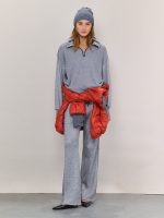 ⁦FEEL KNIT PANTS | אפור⁩ – תמונה ⁦4⁩