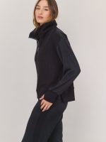 ⁦WINTER ZIP KNIT | שחור⁩ – תמונה ⁦4⁩