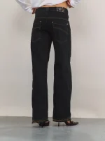 ⁦BOYFRIEND JEANS | שחור⁩ – תמונה ⁦6⁩