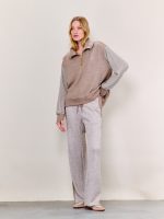 ⁦WINTER ZIP KNIT | חום בהיר⁩ – תמונה ⁦3⁩