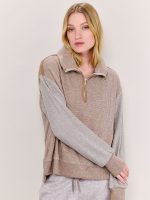 WINTER ZIP KNIT | חום בהיר