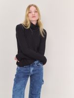 ⁦LONG BASIC TURTLENECK | שחור⁩ – תמונה ⁦2⁩