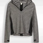 HOODIE TSHIRT | אפור פסים