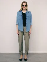 ⁦DENIM SHIRT | בהיר⁩ – תמונה ⁦6⁩