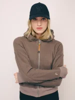 CLOUD ZIP TOP | חום
