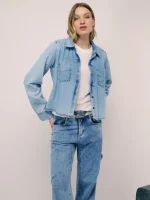 ⁦DENIM ART TOP | בהיר⁩ – תמונה ⁦5⁩