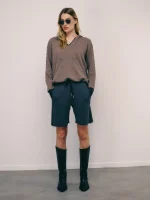 ⁦CLOUD BERMUDA PANTS | אפור כהה⁩ – תמונה ⁦9⁩