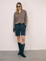 CLOUD BERMUDA PANTS | אפור כהה
