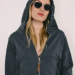 CLOUD ZIP TOP | אפור