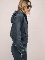 ⁦CLOUD ZIP TOP | אפור⁩ – תמונה ⁦4⁩