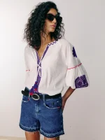 IBIZA SHIRT | לבן מחולק