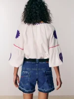 ⁦IBIZA SHIRT | לבן מחולק⁩ – תמונה ⁦5⁩