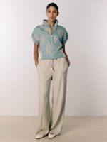 ⁦JAFFA TOP |  טורקיז רקום⁩ – תמונה ⁦3⁩