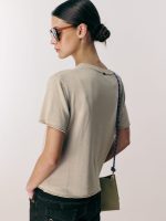 ⁦Cotton T-Shirt | בז׳⁩ – תמונה ⁦2⁩