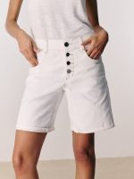 CARGO BERMUDA JEANS | לבן