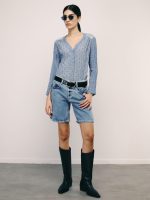 ⁦WRINKLED SHANTI SHIRT | כחול ג׳ינס⁩ – תמונה ⁦3⁩