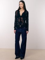 ⁦CHIFFON SHIRT | שחור⁩ – תמונה ⁦2⁩