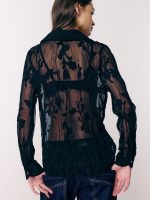 ⁦CHIFFON SHIRT | שחור⁩ – תמונה ⁦4⁩