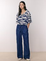 ⁦VENICE BUTTON-UP | נייבי מחולק⁩ – תמונה ⁦8⁩